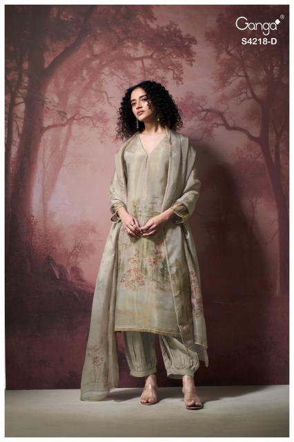 Ganga ivella 4218 wholesale dress.material delhi
